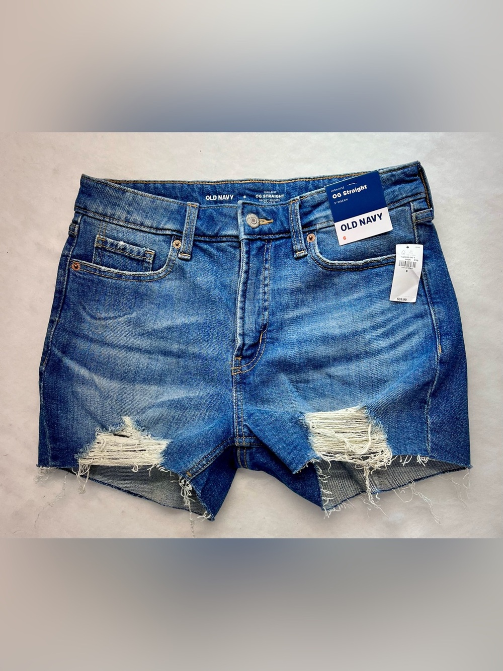 Old Navy High Rise OG Straight Denim Shorts Size 6